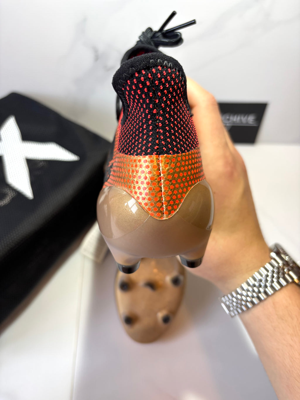 Adidas X 17.1 FG – Tactile Gold / Core Black / Solar Red