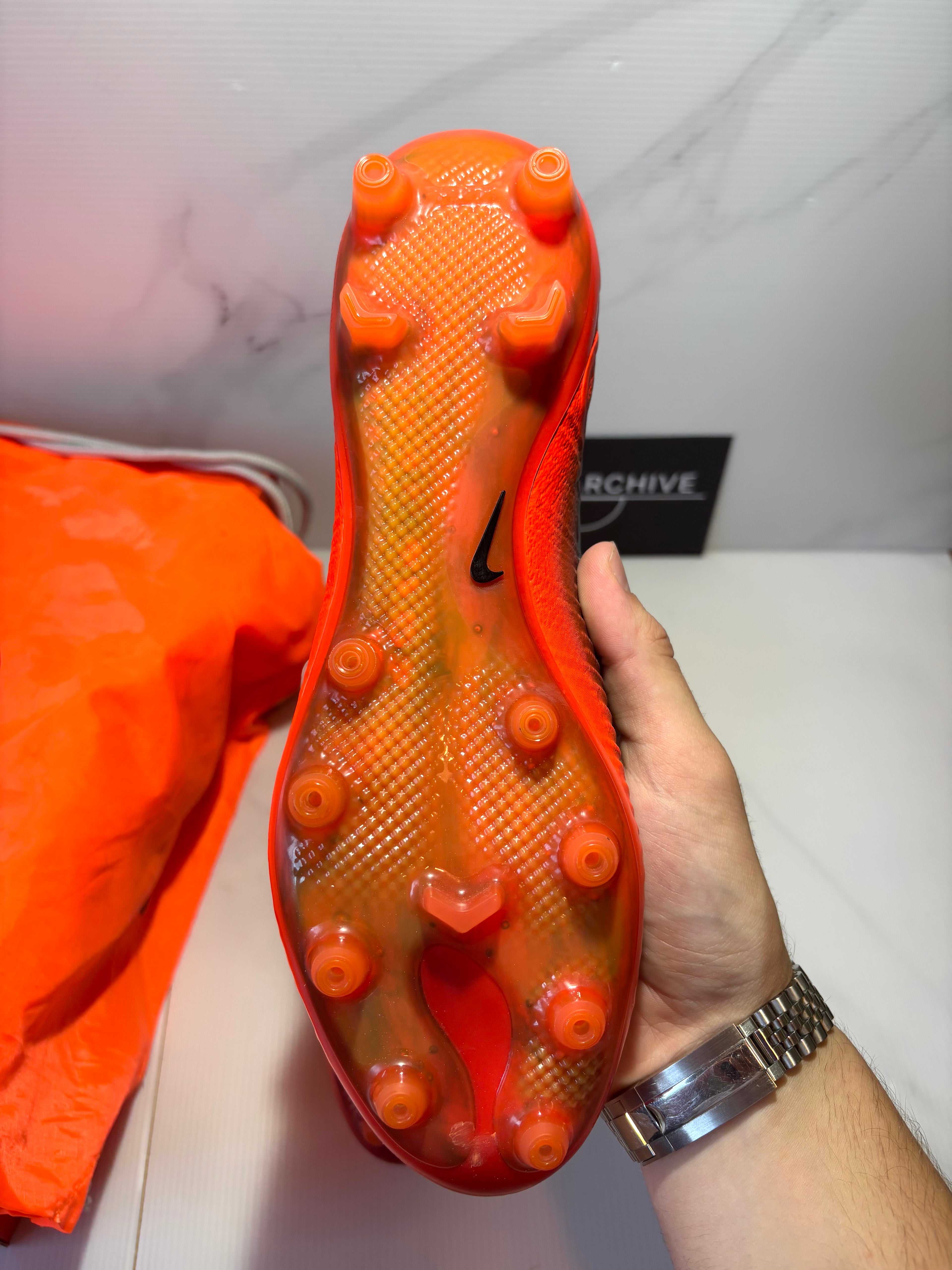 Nike Mercurial Superfly V Cr7 Chapter 4 Ag - Grey / Orange